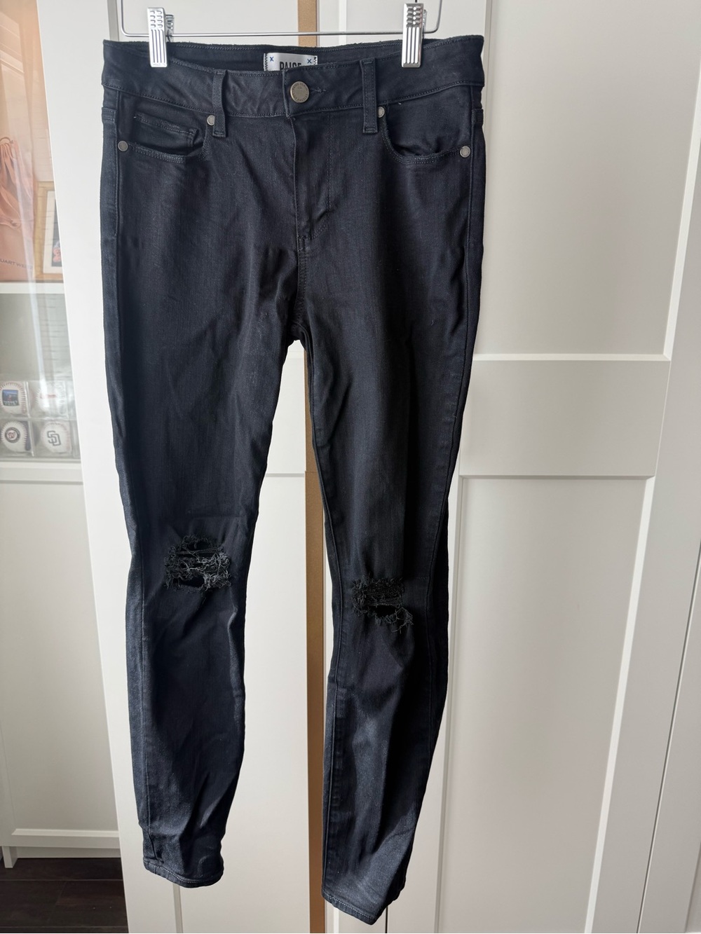 Paige Verdugo Ankle Jeans- BLACK Distressed